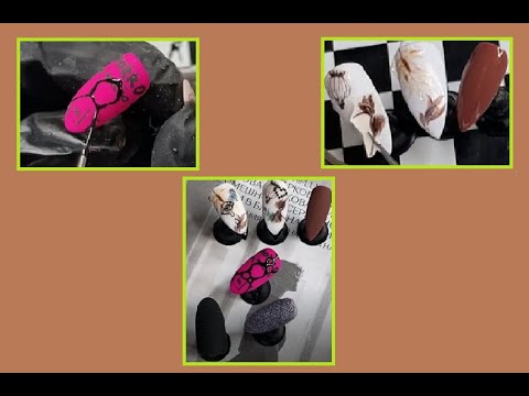 Видео: Вариант осенней композиции на ногтях