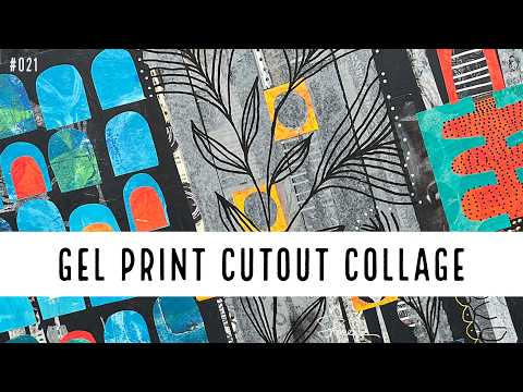 Видео: Красочные принты на пластинах Gelli | Коллажное искусство, вдохновлённое Рексом Рэем 021