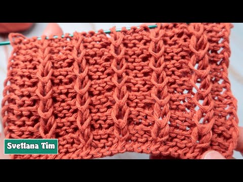 Видео: Воздушный Узор Косичка - Вязание спицами. Идеальный узор для изделий из хлопка