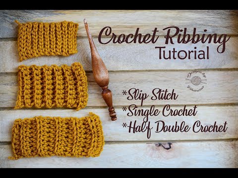 Видео: Учебное пособие по вязанию резинки крючком
