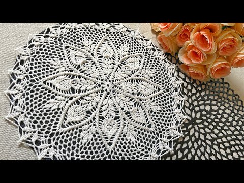 Видео: Салфетка крючком, Мариана, часть 3 из 3 (22-30 ряд)