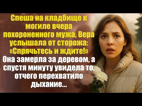Видео: Спеша на кладбище к могиле вчера похороненного мужа, Вера услышала от сторожа- «Спрячьтесь и ждите».