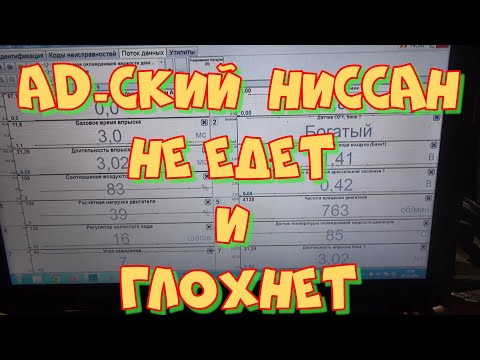 Видео: Ниссан АД QG13DE глохнет, не едет. Любительская диагностика.