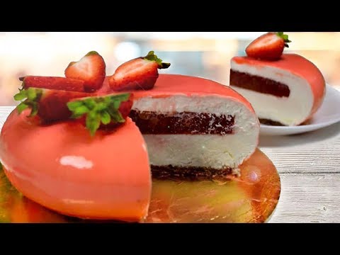 Видео: Йогуртовый муссовый торт с клубничным кули