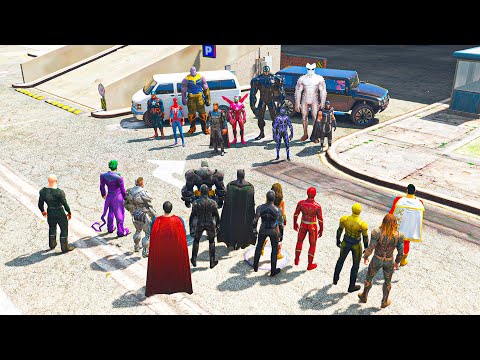 Видео: МАРВЕЛ СУПЕРГЕРОЙЛАР vs DC СУПЕРГЕРОЙЛАР (GTA V)