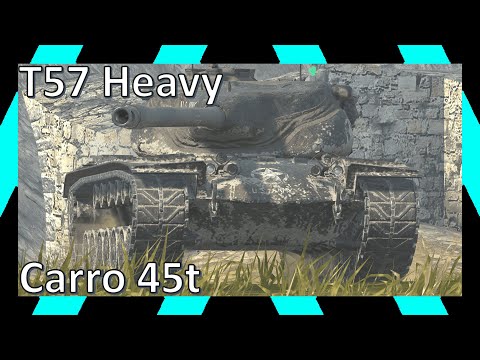 Видео: Carro 45t, T57 Heavy | Реплеи | WoT Blitz | Tanks Blitz