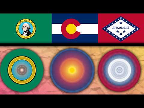 Видео: Скрытая иллюзия флагов / Штаты США