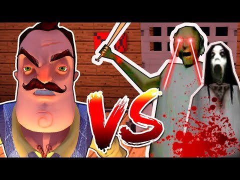 Видео: БАБКА ГРЕННИ И СЛЕНДЕРИНА ПРОТИВ ПРИВЕТ СОСЕД В МАЙНКАРФТ! GRANNY GAME! BALDIS BASICS КАК СБЕЖАТЬ ОТ