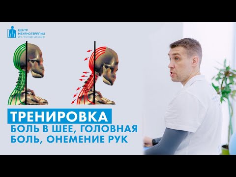 Видео: Онлайн-тренировка для шеи: убирает боль в шее, онемение рук, головную боль и т.д.