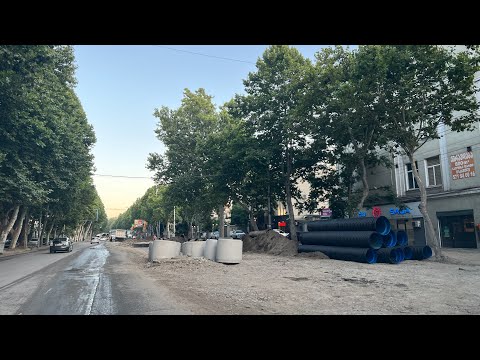 Видео: Тбилиси. Проспект Церетели- мост Царицы Тамары- Набережная- Ортачала.