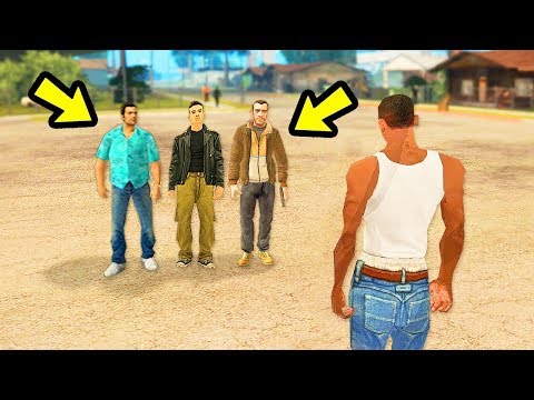 Видео: ЧТО БУДЕТ ЕСЛИ К СИДЖЕЮ ПРИЕДУТ ГЛАВНЫЕ ГЕРОИ ИЗ ДРУГИХ ЧАСТЕЙ GTA... В GTA SAN ANDREAS?