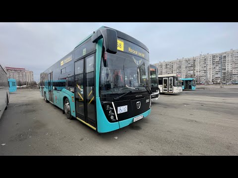 Видео: СПБГУП «ПАССАЖИРАВТОТРАНС» маршрут Nº158 Наличная ул.- Порт «Морской Фасад»