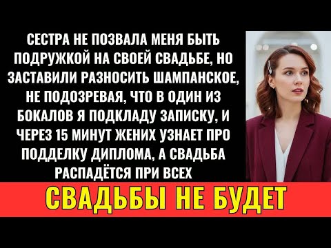 Видео: Сестра-Эгоистка Хотела, Чтоб Я Устроила Её Свадьбу. Я Отказалась, И Она Принудила Меня.
