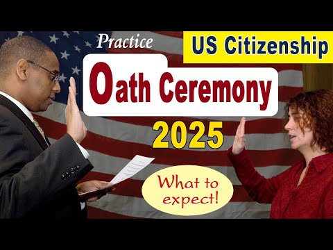 Видео: Церемония присяги 2025 года — отработка присяги на верность для экзамена на гражданство США 2025 ...