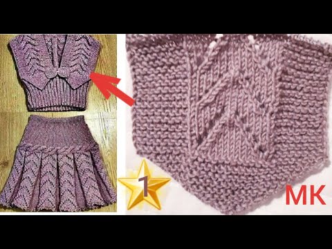 Видео: Суперский узор ♨️ для шикарного детского костюма для девочки. Узор для жилета. МК-1