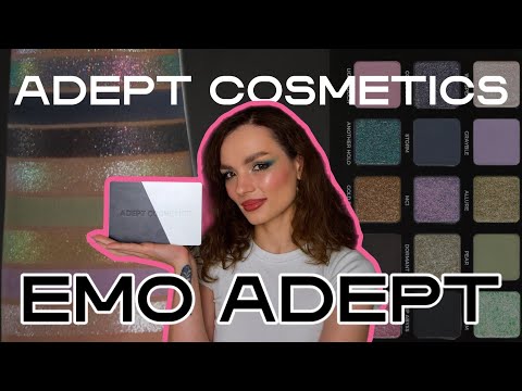 Видео: Adept Cosmetics обзор палетки Emo Adept #ugolekmakeup #adeptcosmetics #emoadept