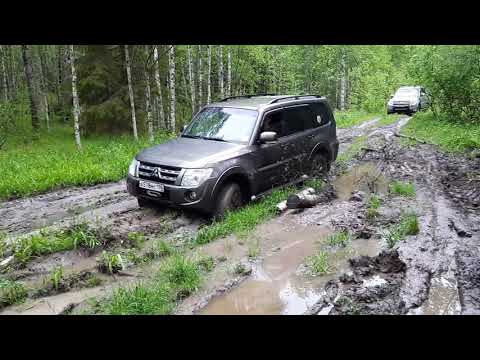 Видео: Mitsubishi Pajero 4 по лайту, BFGOODRICH ALL-TERRAIN против Goodyear Wrangler All-Terrain 265 65 17.