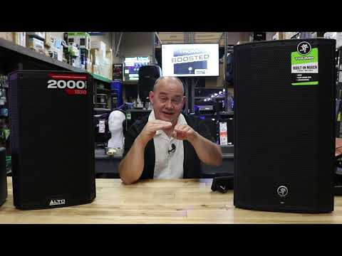 Видео: Как настроить входы для активных динамиков, линейный уровень и усиление (Mackie против ALTO) QD00...