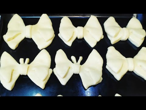 Видео: Сахарные БАНТИКИ из дрожжевого теста. Булочки БАБОЧКИ и БАНТИКИ.