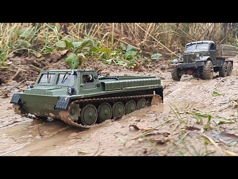 Видео: RC ГАЗ 71 и ЗиЛ 157 штурмуют бездорожье. RC 1/18 WPL E1 & WPL custom ZiL 157 off road action