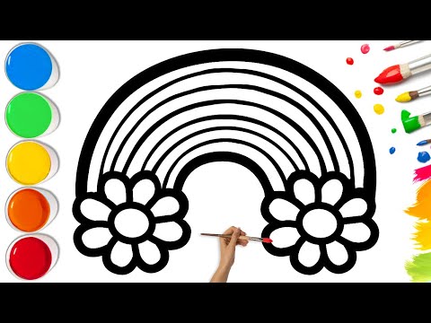 Видео: 🌈🌸 Как нарисовать радужный цветок | Простое пошаговое руководство
