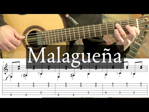 Видео: MALAGUENA — Полное руководство с табулатурой — Fingerstyle Guitar