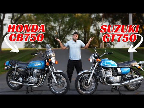 Видео: Решающее противостояние мотоциклов 1970-х: CB750 против GT750!