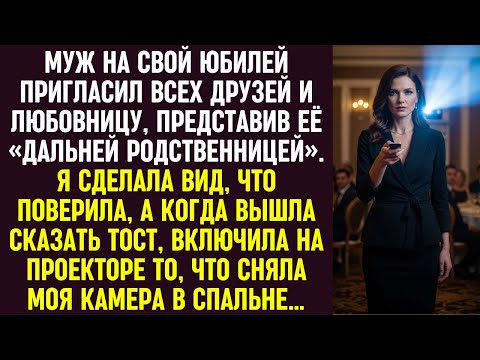 Видео: На юбилее муж представил любовницу как «родственницу», но мой тост с видео всё расставил по местам.