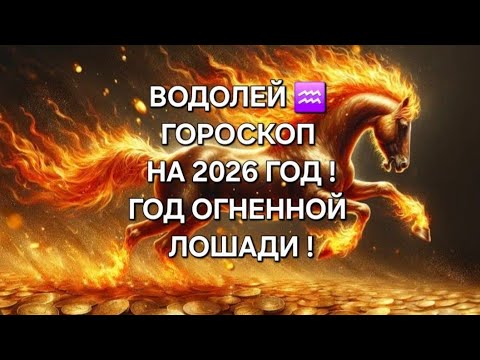 Видео: ВОДОЛЕЙ!♒ ГОРОСКОП НА 2026 ГОД!