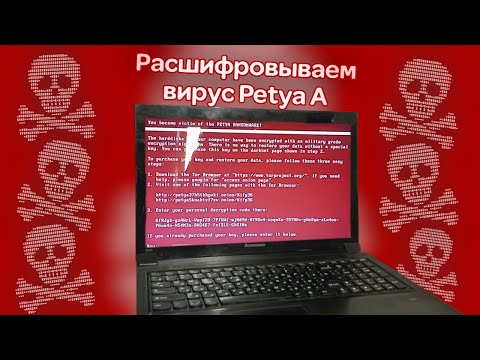 Видео: Удаляем и расшифровуем вирус Petya A на реальном компьютере без потери данных!