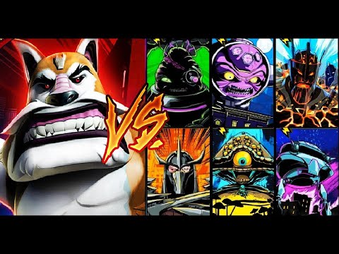 Видео: ОСТРОЗУБ - ПРОТИВ ВСЕХ БОССОВ (мобильная игра ЧЕРЕПАШКИ НИНДЗЯ) TMNT