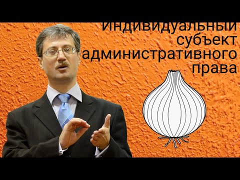 Видео: Индивидуальный субъект административного права