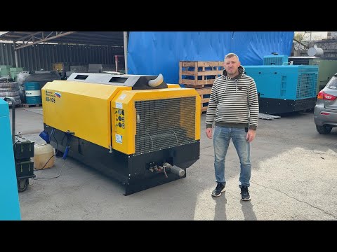 Видео: Винтовой дизельный компрессор КВ-10/8 ЧКЗ. Обзор и демонстрация работы