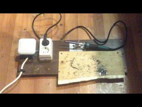 Видео: Регулировка мощности паяльника по питанию через диод. Замер температуры 350/407 градусов