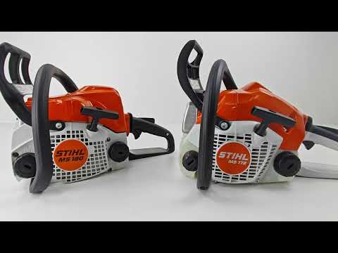 Видео: Сравнение бытовых бензопил Stihl Ms- 180 и ms-172!