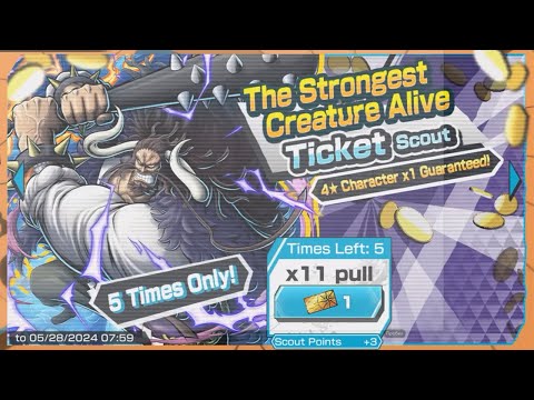 Видео: Открытие донат билета!! | Summon Extreme Kaidou Ticket | One Piece: Bounty Rush