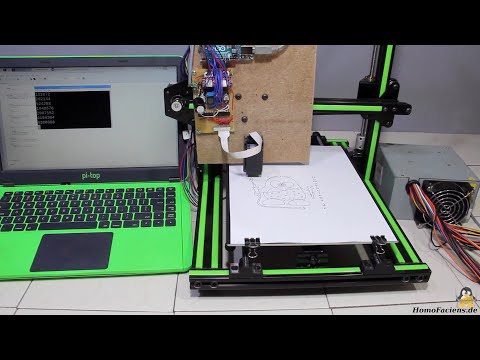 Видео: Управление печатающей головкой HP6602 с помощью Arduino UNO