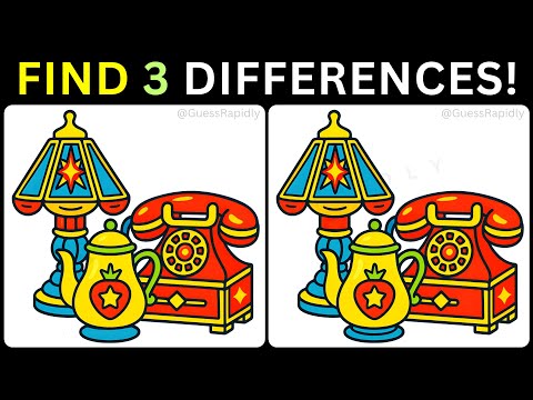 Видео: 💪Будьте внимательны, три отличия быстро исчезают🧠【#379 Игра-головоломка «Найди 3 отличия»】