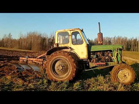 Видео: пашем огород на юмз-6,продолжение