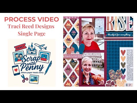 Видео: Процесс создания скрапбука | Одна страница | «Я всё ещё встаю» | Трейси Рид разрабатывает дизайн ...