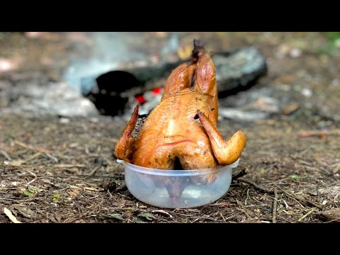 Видео: КАК СДЕЛАТЬ КОПТИЛЬНЮ В ЛЕСУ. АППЕТИТНАЯ КУРОЧКА В КОПТИЛЬНЕ.