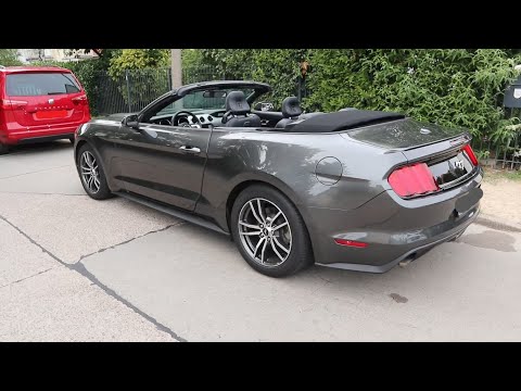 Видео: Запуск Ford Mustang Ecoboost Convertible 2017 года, двигатель и подробный обзор