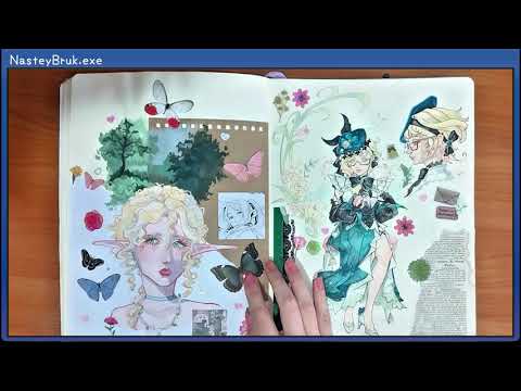 Видео: ✧ обзор на скетчбук (2023-2024) ∥ sketchbook tour, хср, ос и другие ( часть 2 ) °˖✧◝(⁰▿⁰)◜✧˖°