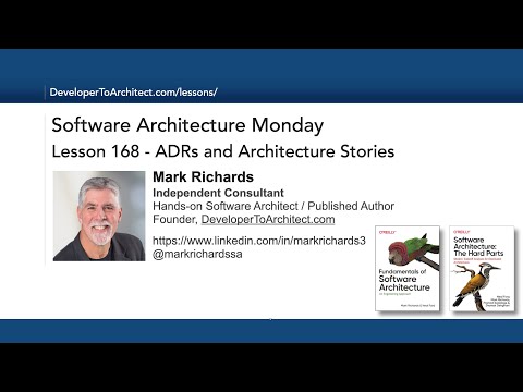 Видео: Урок 168 — ADR и истории об архитектуре