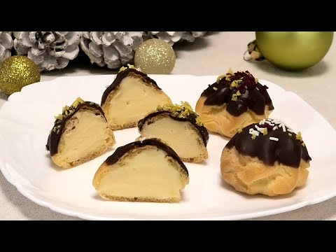 Видео: Всегда удачный результат.ПРОФИТРОЛИ С ЗАВАРНЫМ  КРЕМОМ/Profiteroles with custard