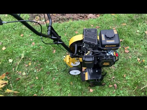 Видео: Мотокультиватор Champion BC4311. Обзор, распаковка, устройство, сборка, первый запуск.