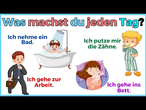 Видео: Что ты делаешь каждый день? | 200 Ежедневных действий на немецком языке A1 - B2