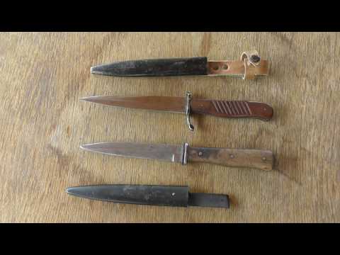 Видео: Окопник Вермахта Infanteriemesser 1942 года hat 1942 / German trench knife Infanteriemesser  1942