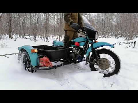 Видео: Мотоцикл с двигателем от мотоблока.