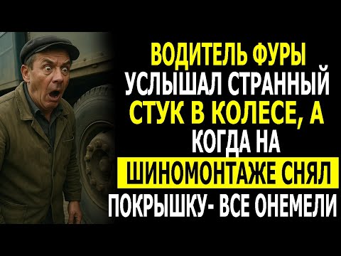 Видео: Водитель Фуры Услышал Странный Стук в Колесе, а Когда на Шиномонтаже Сняли Покрышку — Все Онемели!